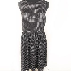 LOFT | Black Polka Dot Dress Size 8